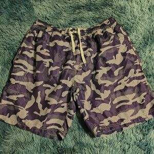 Purple Camo Men's Athletic Shorts